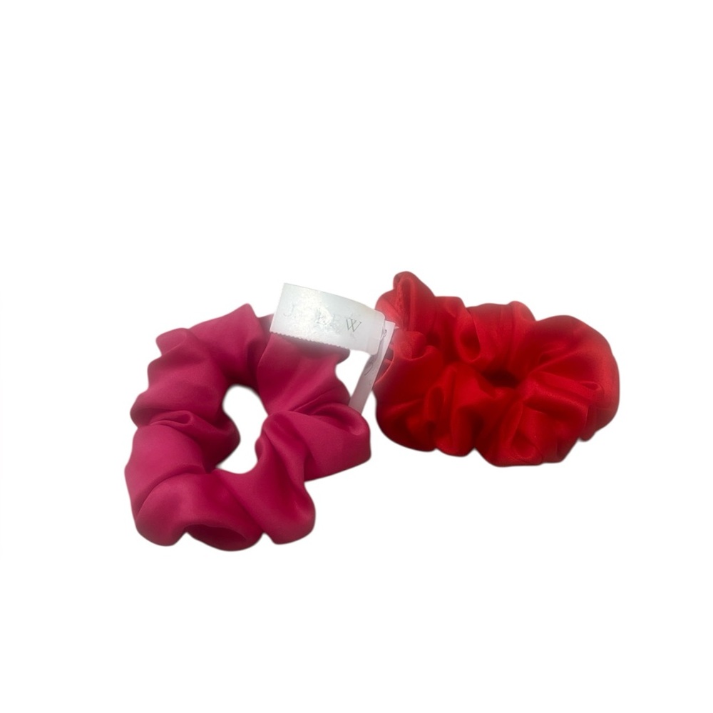J. Crew Set of 2 Pink and Red Scrunchies